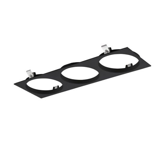 Eglo 60884 IN82/3SQ Einbaurahmen 3 eckig Schwarz, Chrom