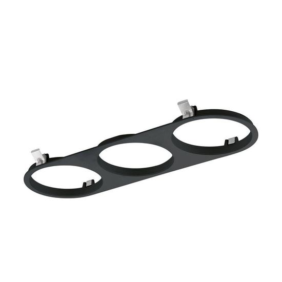 Eglo 60897 IN82/3 Einbaurahmen 3 rund Schwarz, Chrom