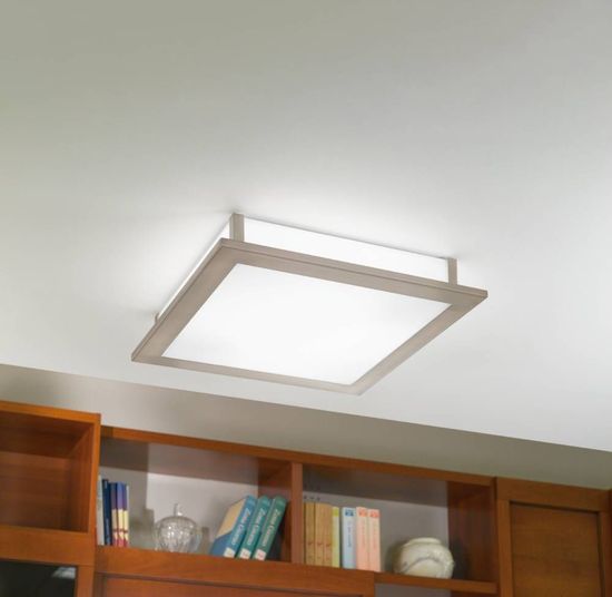 Eglo 61506 AURIGA PRO LED Deckenleuchte 18W 300x300mm Nickel-Matt Weiss Neutralweiss