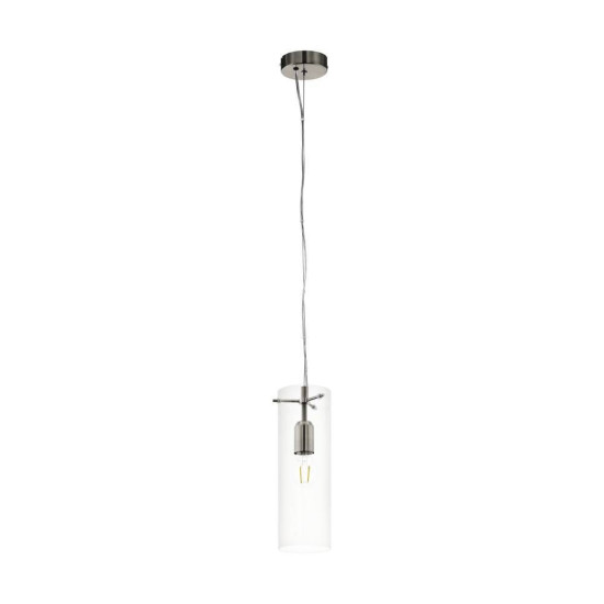 Eglo 64157 CAPOROSSO E27 Hängeleuchte klar Ø120mm Nickel-Matt