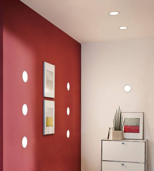 Eglo 64615 FUEVA 1 PRO LED Leuchtspot 10,5W Ø170mm Nickel-Matt Weiss Warmweiss