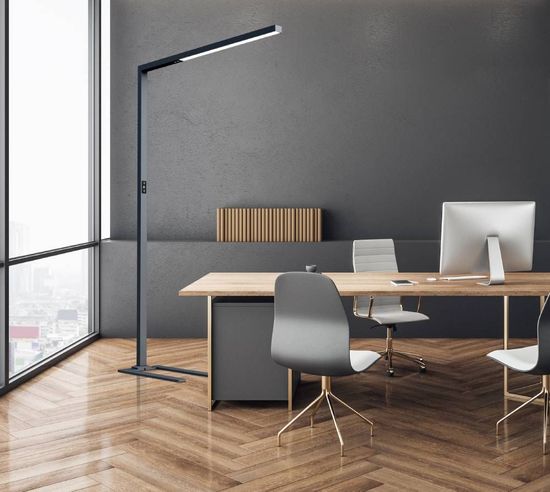 Eglo 68753 BARISARDA-F LED Stehleuchte 1203x52mm Schwarz Neutralweiss Dimmbar