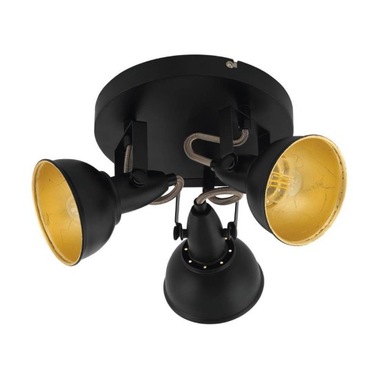 Eglo 75514 THORNTON E14 Spot Ø210mm Schwarz Gold