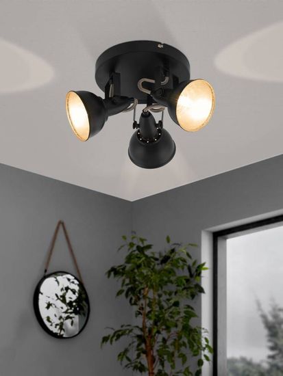 Eglo 75514 THORNTON E14 Spot Ø210mm Schwarz Gold