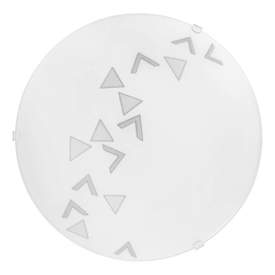 Eglo 80263 MARS E27 Deckenleuchte Ø250mm Weiss Motiv Dreiecke