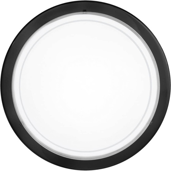Eglo 83159 Planet 1 Wandleuchte / Deckenleuchte E27 Stahl schwarz weiss klar