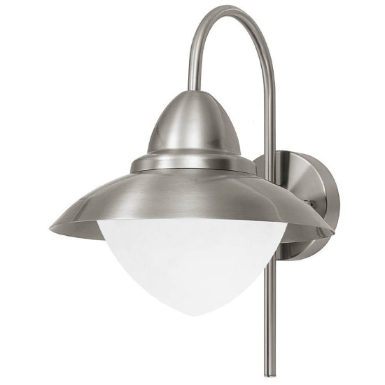 Eglo 83966 SIDNEY E27 Wand-/Deckenleuchte Ø270mm Edelstahl Weiss IP44