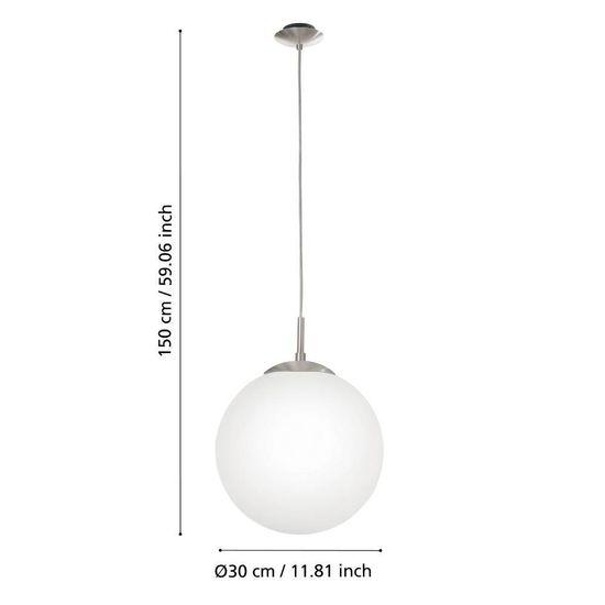 Eglo 85263 RONDO E27 Hängeleuchte Ø300mm Weiss
