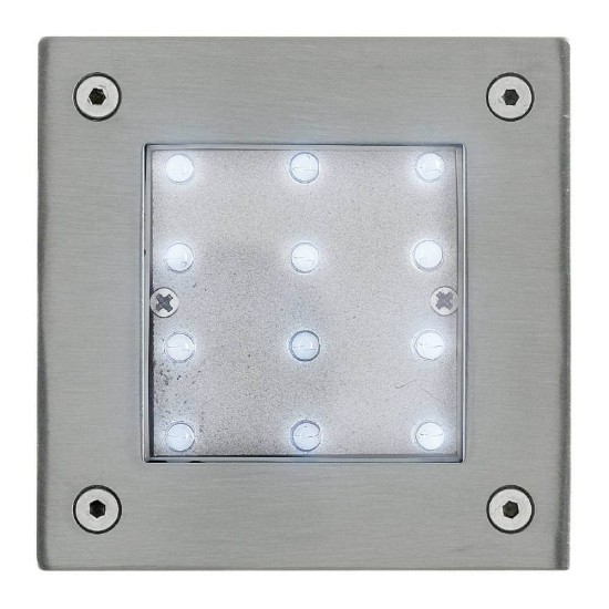Eglo 86511 PARK 1 LED Bodeneinbauleuchte 3X1,2W 97x97mm Edelstahl Tageslichtweiss IP67