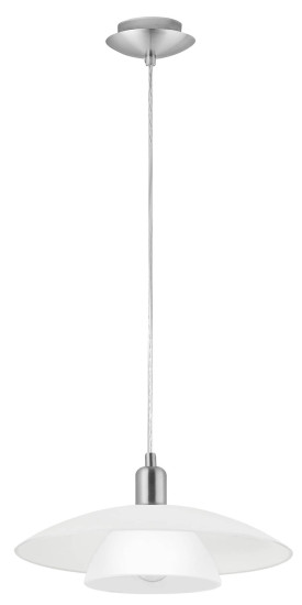 Eglo 87052 Brenda Hängeleuchte E27 Stahl nickel-matt weiss