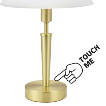 Eglo 87254 Solo 1 Tischleuchte E14 Stahl messing Touchdimmer