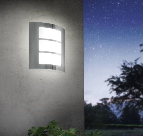 Eglo 88139 CITY E27 Außen-Wand-/Deckenleuchte Edelstahl Weiss IP44 9002759881399