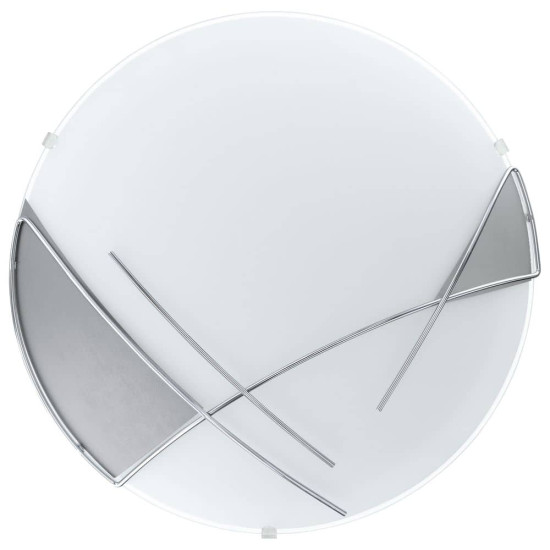 Eglo 89758 Raya Wandleuchte / Deckenleuchte E27 Stahl weiss chrom silber