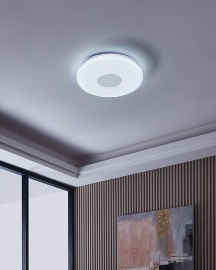 Eglo 900005 LANCIANO-Z LED 4-fach Deckenleuchte 4x11,2W Ø560mm Weiss Chrom steuerbare Lichtfarbe dimmbar