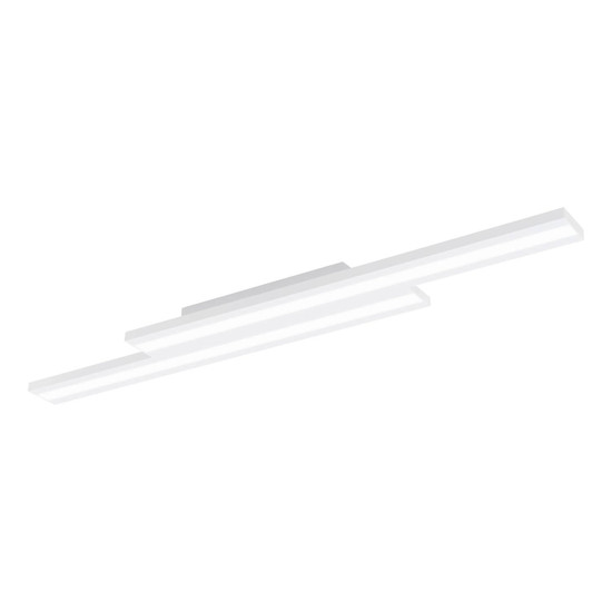 Eglo LED Deckenleuchte Saliteras-Z Smart 2-flammig dimmbar 2x 10,2W RGB CCT warm-/tageslichtweiss 2700-6500K Zigbee Weiss Stahl 116x16cm 900022