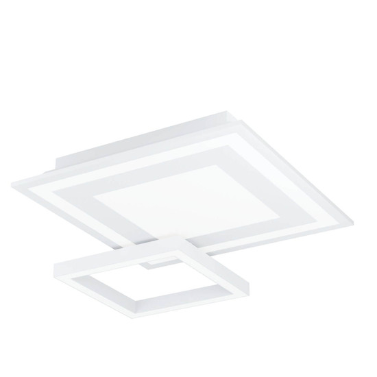 Eglo LED Deckenleuchte Savatarila-Z Smart dimmbar 21,6W RGB CCT warm-/tageslichtweiss 2700-6500K Zigbee Weiss Stahl 45x45cm 900023