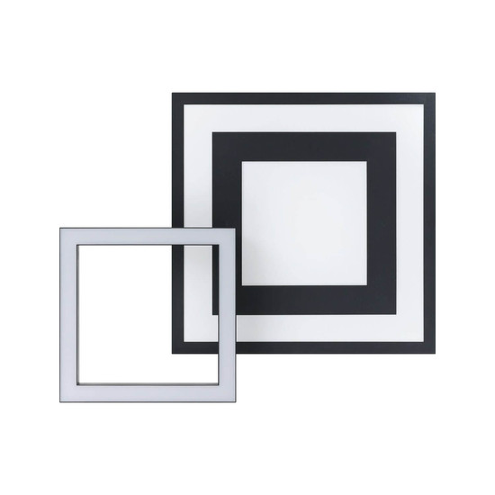 Eglo LED Deckenleuchte Savatarila-Z Smart dimmbar 21,6W RGB CCT warm-/tageslichtweiss 2700-6500K Zigbee Schwarz Stahl 45x45cm 900025