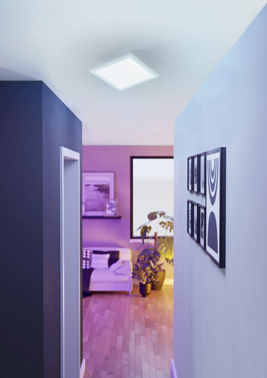 Eglo LED Deckenleuchte Salobrena-Z Smart dimmbar 15,3W CCT warm-/tageslichtweiss 2700-6500K Zigbee Weiss Aluminium 30x30cm 900044