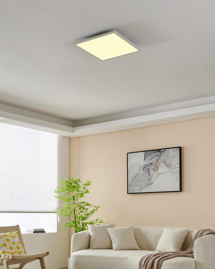Eglo LED Deckenleuchte Salobrena-Z Smart dimmbar 21,5W CCT warm-/tageslichtweiss 2700-6500K Zigbee Weiss Aluminium 45x45cm 900045