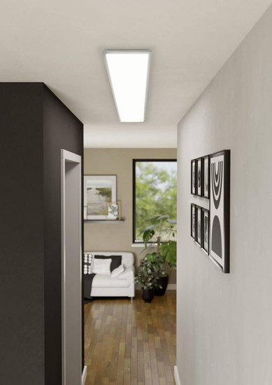 Eglo LED Deckenleuchte Salobrena-Z Smart dimmbar 33,5W CCT warm-/tageslichtweiss 2700-6500K Zigbee Weiss Aluminium 120x30cm 900047