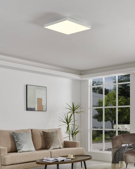 Eglo LED Deckenleuchte Turcona-Z Smart 6-flammig dimmbar 6x 3,8W RGB CCT warm-/tageslichtweiss 2700-6500K Zigbee Weiss Stahl Aluminium 45x45cm 900058