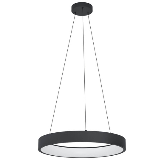 Eglo LED Pendelleuchte Marghera-Z Smart 4-flammig dimmbar 4x 6,5W RGB CCT warm-/tageslichtweiss 2700-6500K Zigbee Schwarz Stahl Ø60cm 900068