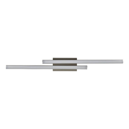 Eglo LED Deckenleuchte Fraioli-Z Smart 2-flammig dimmbar 2x 17W RGB CCT warm-/tageslichtweiss 2700-6500K Zigbee Nickel-matt Aluminium 105,5x12cm 900076