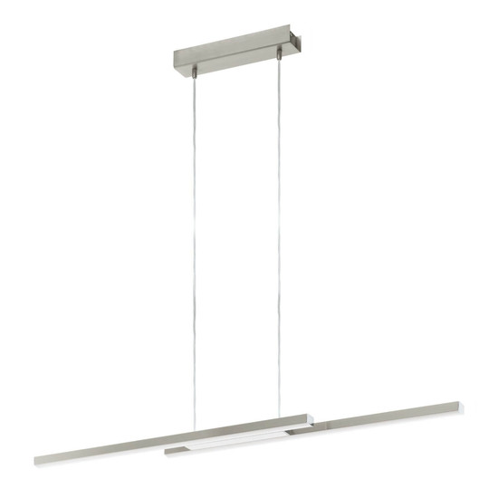 Eglo LED Pendelleuchte Fraioli-Z Smart 2-flammig dimmbar 2x 17W RGB CCT warm-/tageslichtweiss 2700-6500K Zigbee Nickel-matt Aluminium 105,5x10cm 900077