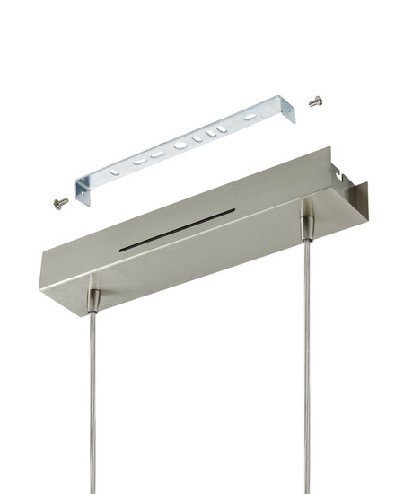Eglo LED Pendelleuchte Fraioli-Z Smart 2-flammig dimmbar 2x 17W RGB CCT warm-/tageslichtweiss 2700-6500K Zigbee Nickel-matt Aluminium 105,5x10cm 900077