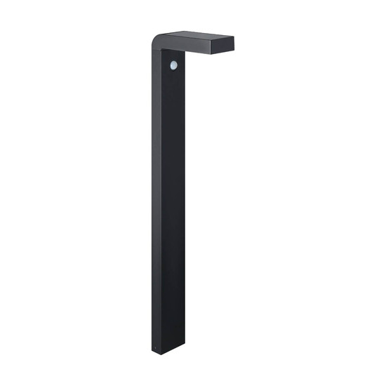 Eglo LED Solar-Stehleuchte Baracconi 18-flammig 18x 0,2W Bewegungsmelder IP44 Schwarz Satiniert Aluminium 80cm 900246