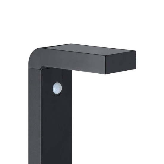 Eglo LED Solar-Stehleuchte Baracconi 18-flammig 18x 0,2W Bewegungsmelder IP44 Schwarz Satiniert Aluminium 80cm 900246
