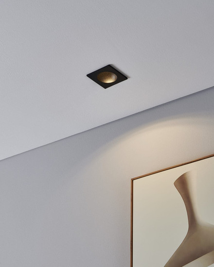 Eglo LED Einbauspot Zarate 2W warmweiss 3000K Schwarz Aluguss 8x8cm 900251