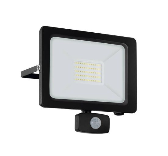 Eglo 900257 FAEDO 3 LED Außen-Wand-/Deckenleuchte 102W Sensor Schwarz Tageslichtweiss IP44