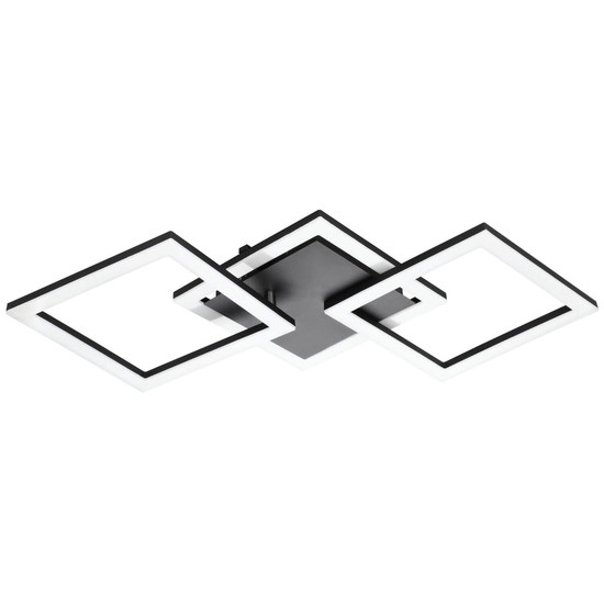 Eglo LED Deckenleuchte Paranday-Z Smart dimmbar 26,4W CCT warm-/tageslichtweiss 2700-6500K Zigbee Schwarz Stahl 65x31cm 900317