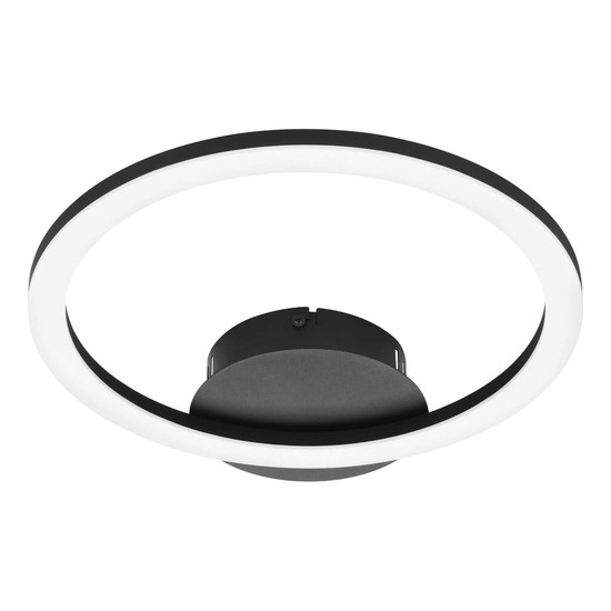 Eglo LED Deckenleuchte Parrapos-Z Smart dimmbar 12W CCT warm-/tageslichtweiss 2700-6500K Zigbee Schwarz Stahl 34x30cm 900323