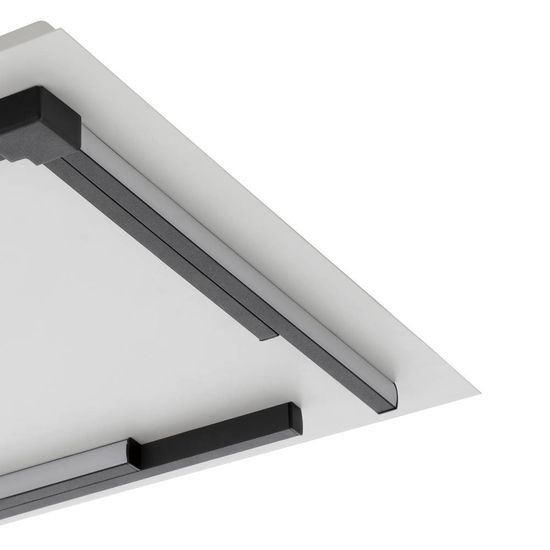 Eglo 900329 ZAMPOTE LED Deckenleuchte 25W 380x380mm Weiss Schwarz 3-step dimming warmweiss dimmbar