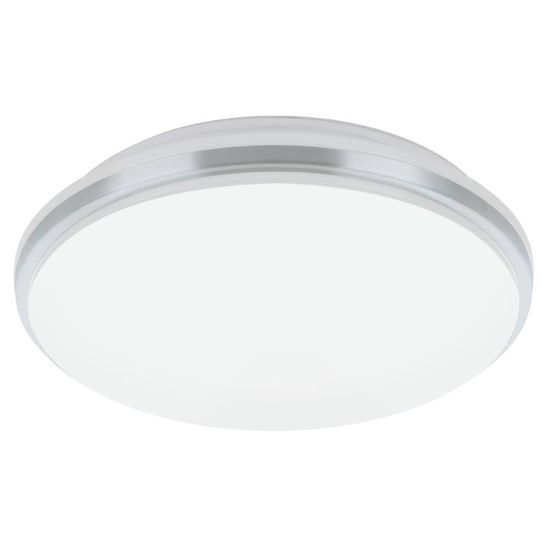 Eglo 900365 PINETTO LED Außen-Deckenleuchte 15,6W Ø340mm Weiss Chrom neutralweiss IP44