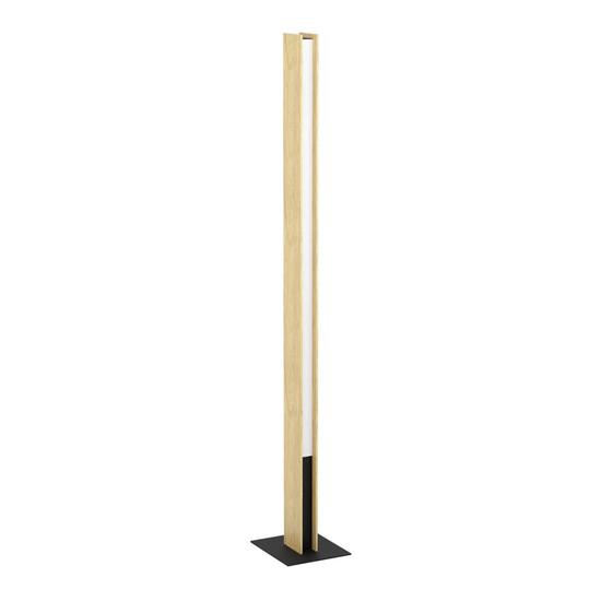 Eglo LED Stehleuchte Anchorena-Z Smart dimmbar 35W RGB CCT warm-/tageslichtweiss 2700-6500K Zigbee Braun Schwarz Holz Stahl 150cm 900392