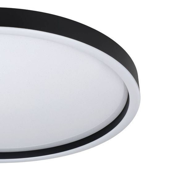 Eglo 900412 MONTEMORELOS-Z LED Deckenleuchte 34,5W Ø570mm Schwarz Weiss steuerbare Lichtfarbe dimmbar