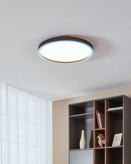 Eglo 900412 MONTEMORELOS-Z LED Deckenleuchte 34,5W Ø570mm Schwarz Weiss steuerbare Lichtfarbe dimmbar