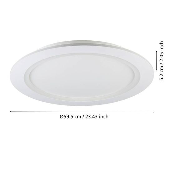 Eglo 900487 PADROGIANO-Z LED Deckenleuchte 35W Ø595mm Weiss steuerbare Lichtfarbe dimmbar