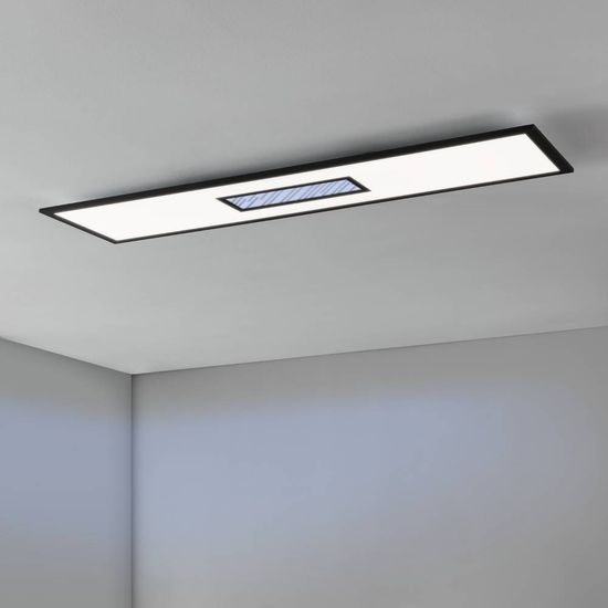 Eglo 900573 BORDONARA LED Deckenleuchte 35W 1195x295mm Schwarz Weiss Fernbedienung RGB steuerbare Lichtfarbe dimmbar