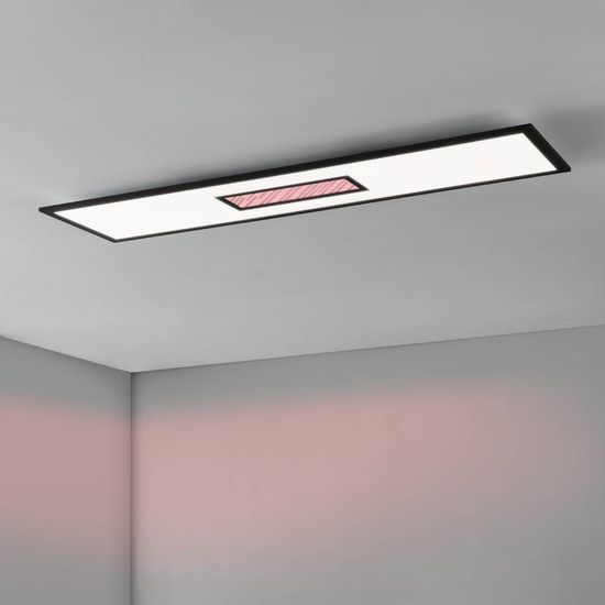 Eglo 900573 BORDONARA LED Deckenleuchte 35W 1195x295mm Schwarz Weiss Fernbedienung RGB steuerbare Lichtfarbe dimmbar