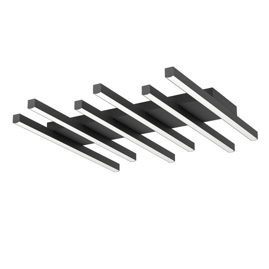 Eglo LED Deckenleuchte Padulari dimmbar 25,6W CCT warm-/tageslichtweiss 3000-6500K Schwarz Aluminium Stahl 53,5x47cm 900597