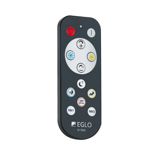 Eglo 900601 CALAGRANO LED Deckenleuchte 11,5W, 10W Ø380mm Schwarz Weiss Fernbedienung steuerbare Lichtfarbe dimmbar