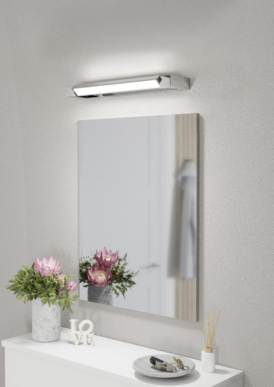 Eglo LED Spiegelleuchte Gemiliana 8,9W neutralweiss 4000K IP44 Chrom Stahl 45x4cm 900616