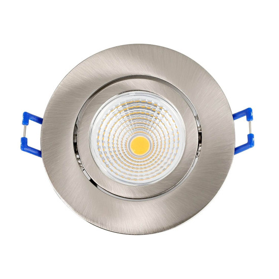 Eglo LED Einbauspot Saliceto 3-flammig dimmbar 3x 4,8W warmweiss 2700K Nickel-matt Aluminium Ø9cm 900746