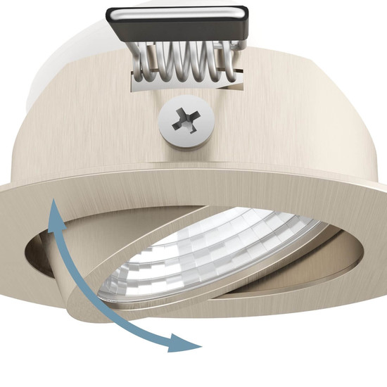 Eglo LED Einbauspot Saliceto 3-flammig dimmbar 3x 4,8W warmweiss 2700K Nickel-matt Aluminium Ø9cm 900746
