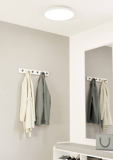 Eglo LED Deckenleuchte Sarsina-Z Smart dimmbar 33,5W CCT warm-/tageslichtweiss 2700-6500K Zigbee Weiss Aluminium Stahl Ø45cm 900758