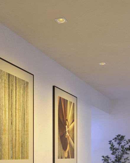 Eglo LED Spot Carosso-Z Smart dimmbar 4,7W RGB CCT warm-/tageslichtweiss 2700-6500K Zigbee Weiss Aluminium 9x9cm 900765